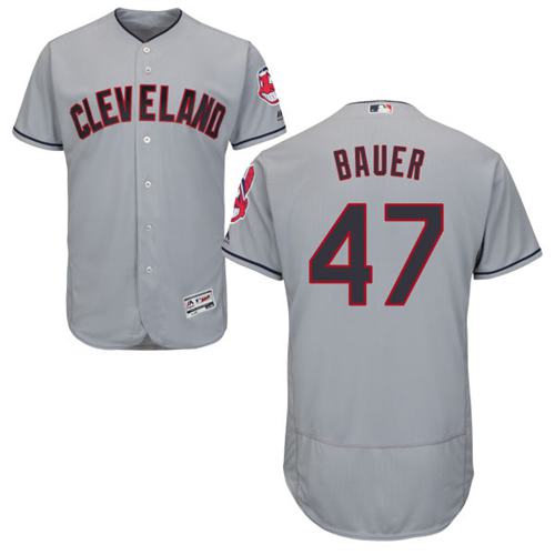 Trevor Bauer Cleveland Guardians grey Authentic jersey