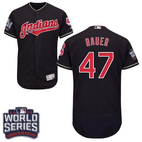 Trevor Bauer Cleveland Guardians navy Authentic jersey
