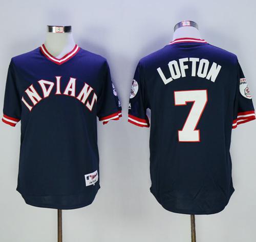 Kenny Lofton Cleveland Guardians navy jersey