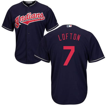 Kenny Lofton Cleveland Guardians navy jersey