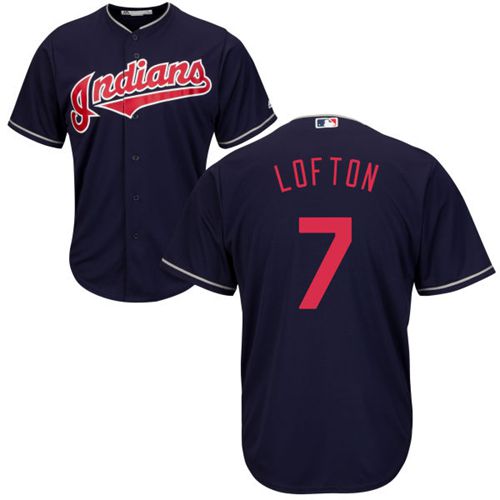 Kenny Lofton Cleveland Guardians navy jersey