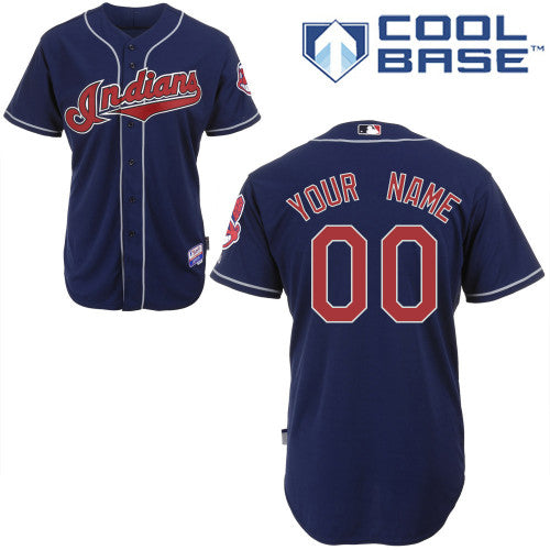 Custom Cleveland Guardians blue Authentic jersey