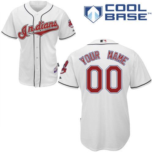 Custom Cleveland Guardians white Authentic jersey
