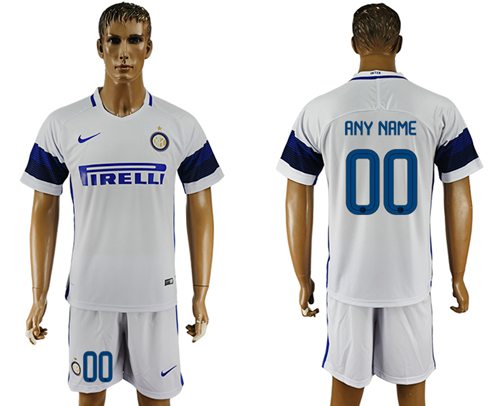 Inter Milan Personalized AC Milan white Away jersey