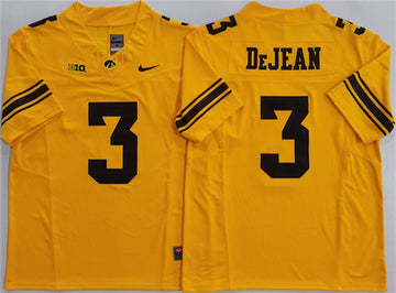 Cooper DeJean Iowa Hawkeyes yellow jersey