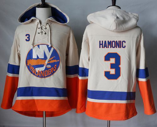 Travis Hamonic New York Islanders cream jersey