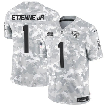 Travis Etienne Jr Arctic Jacksonville Jaguars camo Salute To Service jersey
