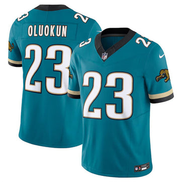 Foye Oluokun Jacksonville Jaguars teal Throwback jersey
