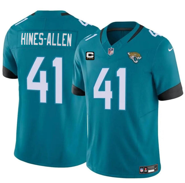 Josh Hines-Allen Jacksonville Jaguars teal jersey