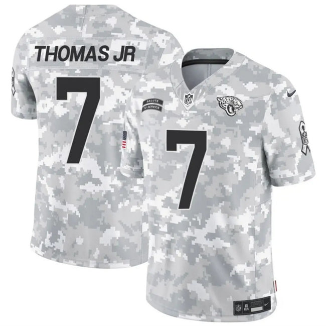 Brian Thomas Jr Arctic Jacksonville Jaguars camo Salute To Service jersey