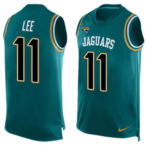 Jaguars #11 Marqise Lee Teal Green Team Color Tank Top Jersey