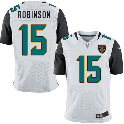 Jaguars #15 Allen Robinson White Elite Jersey