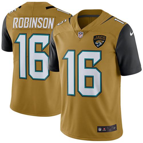 Jaguars #16 Denard Robinson Gold Rush Jersey
