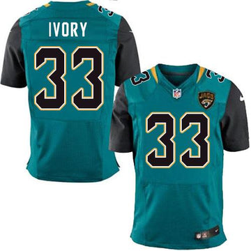 Jaguars #33 Chris Ivory Teal Green Team Color Elite Jersey