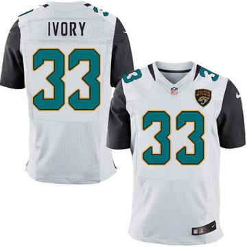 Jaguars #33 Chris Ivory White Elite Jersey