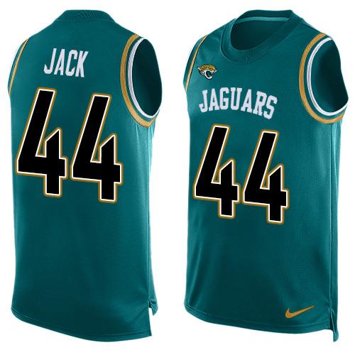 Jaguars #44 Myles Jack Teal Green Team Color Tank Top Jersey