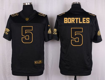Jaguars #5 Blake Bortles Black Elite Pro Line Gold Collection Jersey