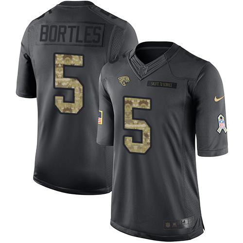 Jaguars #5 Blake Bortles Black 2016 Salute To Service Jersey