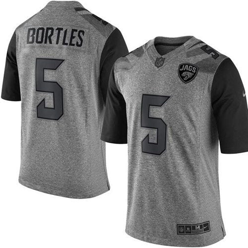 Jaguars #5 Blake Bortles Gray Gridiron Gray Jersey