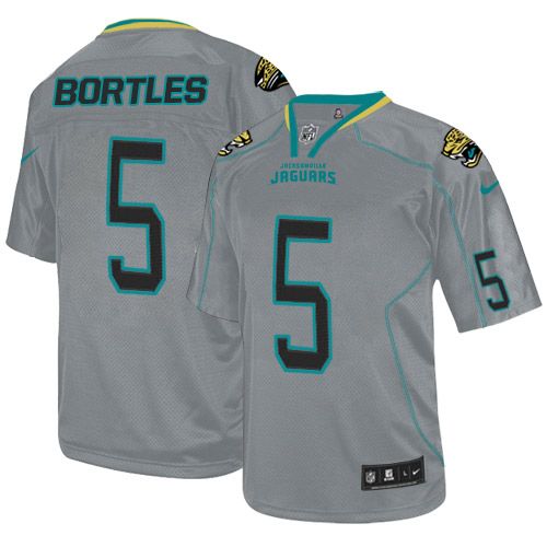 Jaguars #5 Blake Bortles Lights Out Grey Elite Jersey