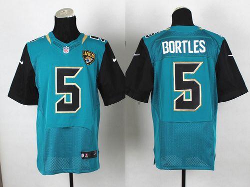 Jaguars #5 Blake Bortles Teal Green Team Color Elite Jersey