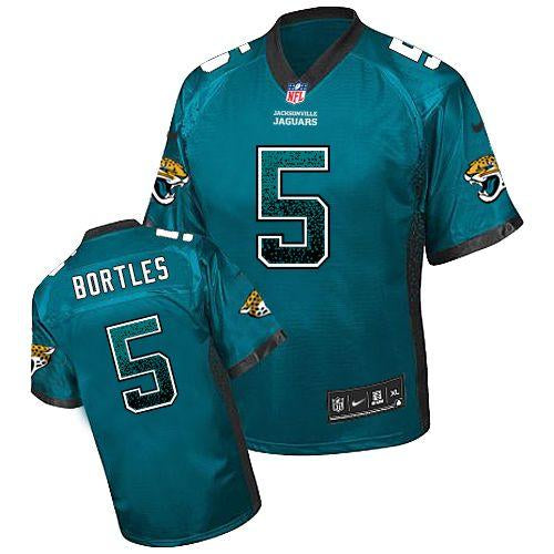 Jaguars #5 Blake Bortles Teal Green Team Color Elite Drift Fashion Jersey