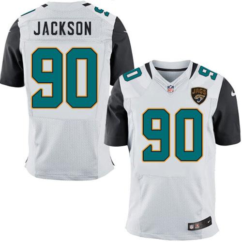 Jaguars #90 Malik Jackson White Elite Jersey