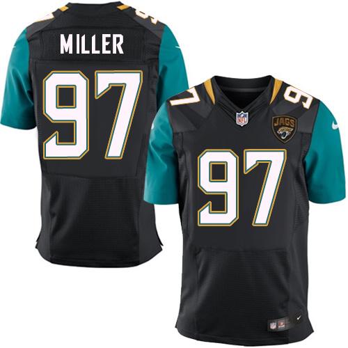 Jaguars #97 Roy Miller Black Alternate Elite Jersey