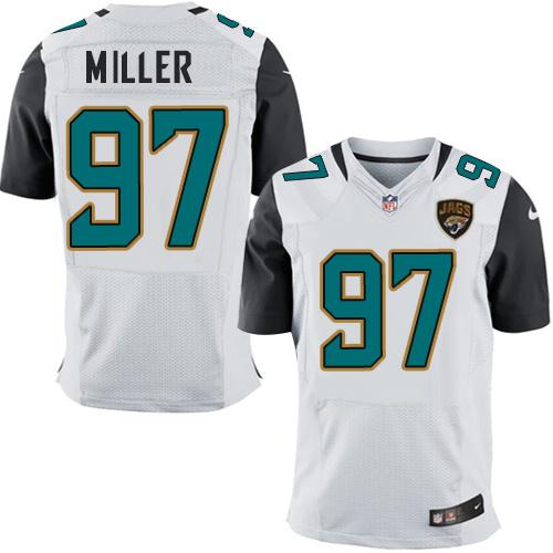 Jaguars #97 Roy Miller White Elite Jersey