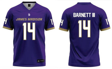 Custom James Madison Dukes purple jersey