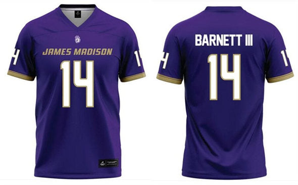 Custom James Madison Dukes purple jersey