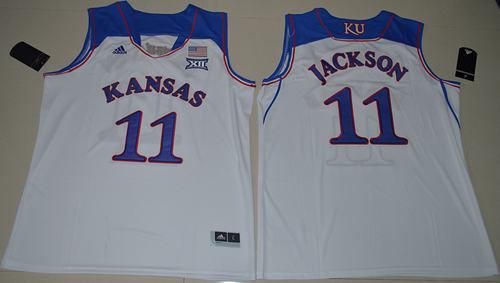 Josh Jackson Kansas Jayhawks white Authentic jersey