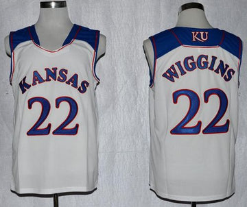 Andrew Wiggins Kansas Jayhawks white jersey
