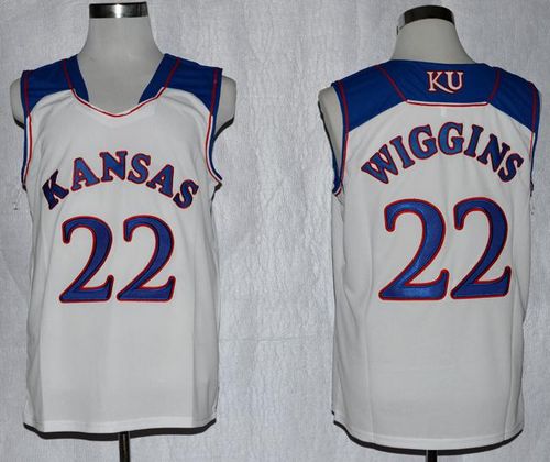 Andrew Wiggins Kansas Jayhawks white jersey