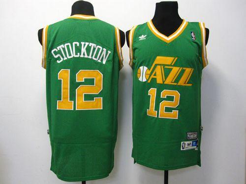 John Stockton Utah Jazz green Throwback jersey