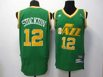 John Stockton Utah Jazz green Throwback jersey