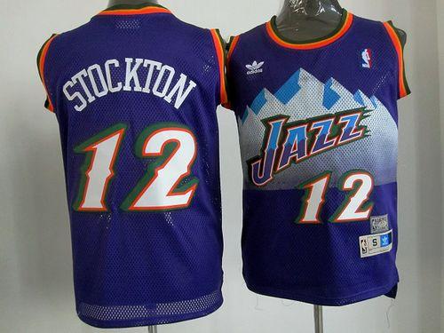 John Stockton Utah Jazz purple Throwback jersey