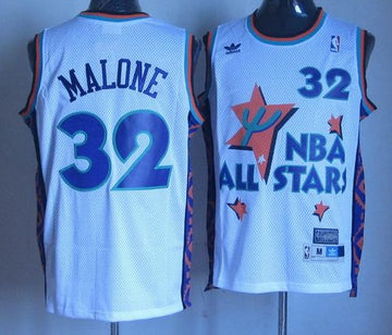 Karl Malone Utah Jazz white Throwback jersey