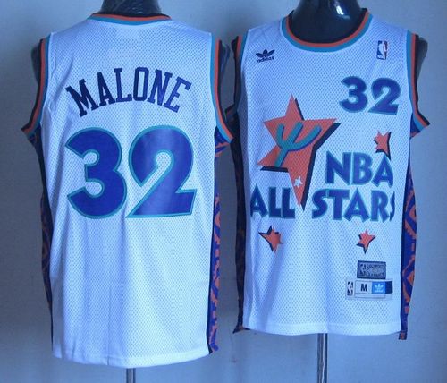 Karl Malone Utah Jazz white Throwback jersey