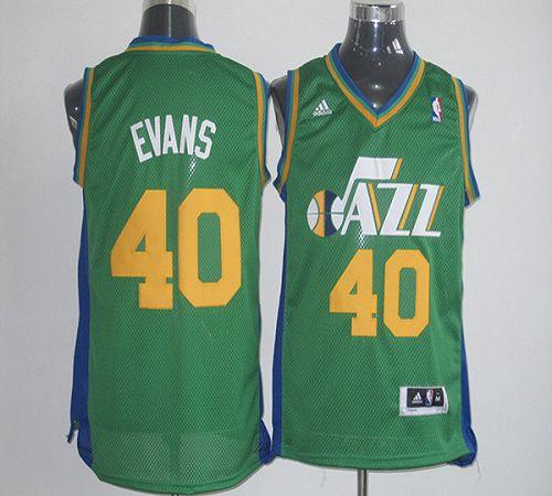 Jeremy Evans Utah Jazz green jersey