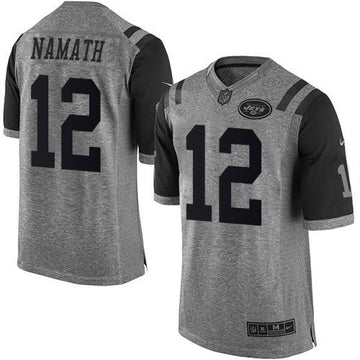 Jets #12 Joe Namath Gray Gridiron Gray Jersey