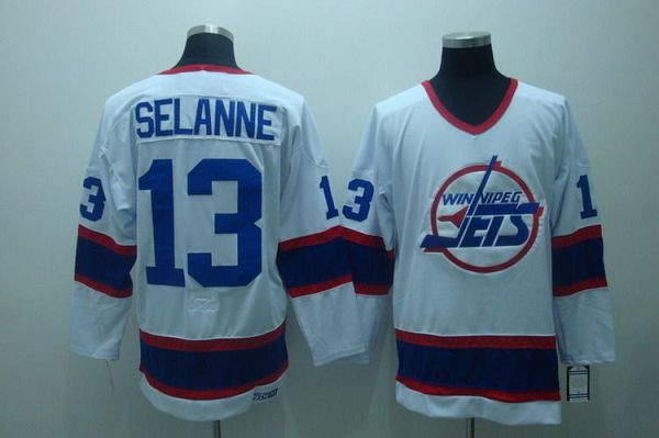 Teemu Selanne Winnipeg Jets white Throwback jersey