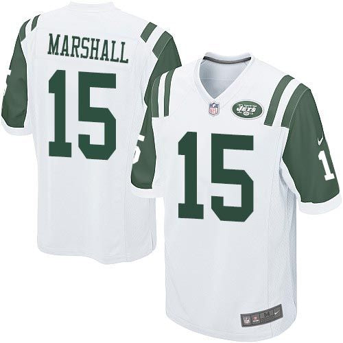 Jets #15 Brandon Marshall White Elite Jersey