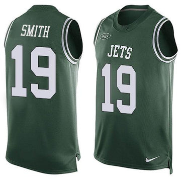 Jets #19 Devin Smith Green Team Color Tank Top Jersey