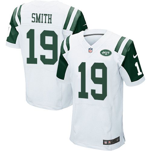 Jets #19 Devin Smith White Elite Jersey