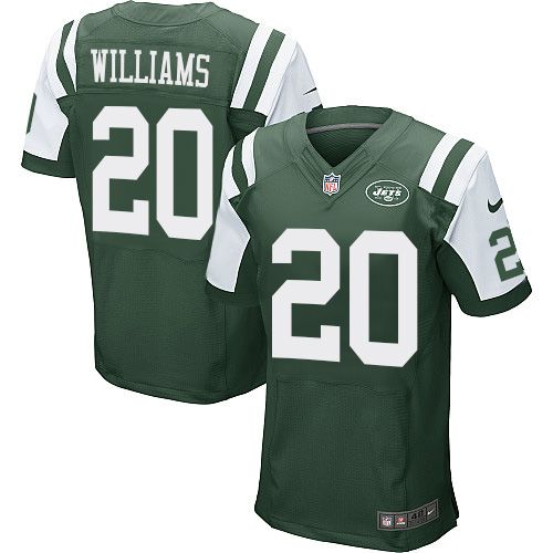 Jets #20 Marcus Williams Green Team Color Elite Jersey