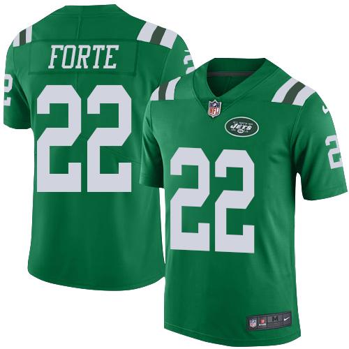Jets #22 Matt Forte Green Elite Rush Jersey