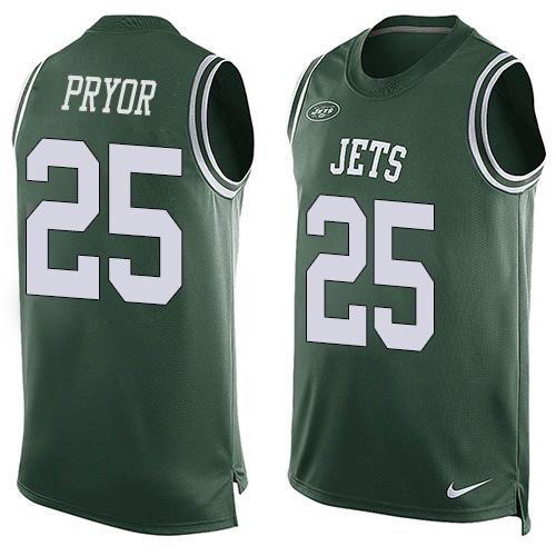 Jets #25 Calvin Pryor Green Team Color Tank Top Jersey
