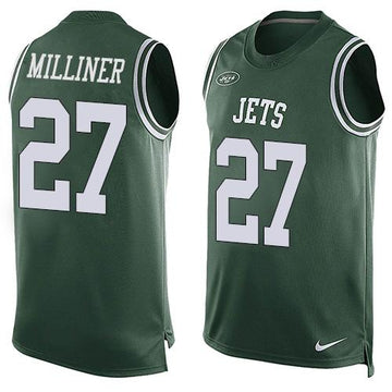 Jets #27 Dee Milliner Green Team Color Tank Top Jersey