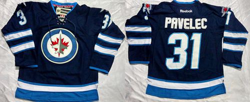 Ondrej Pavelec Winnipeg Jets blue jersey